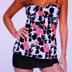 COPY - New - Women's Red White Black Tankini XXXL